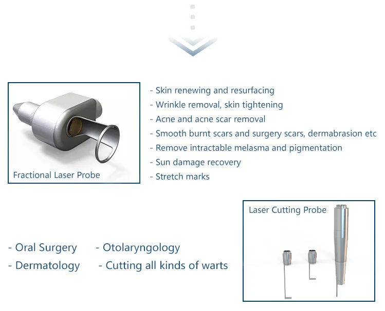 OEM CO2 Laser Beauty Machine 10600nm Fractional Acne Freckles RF Skin Tightening CO2 Fractional Laser Machine