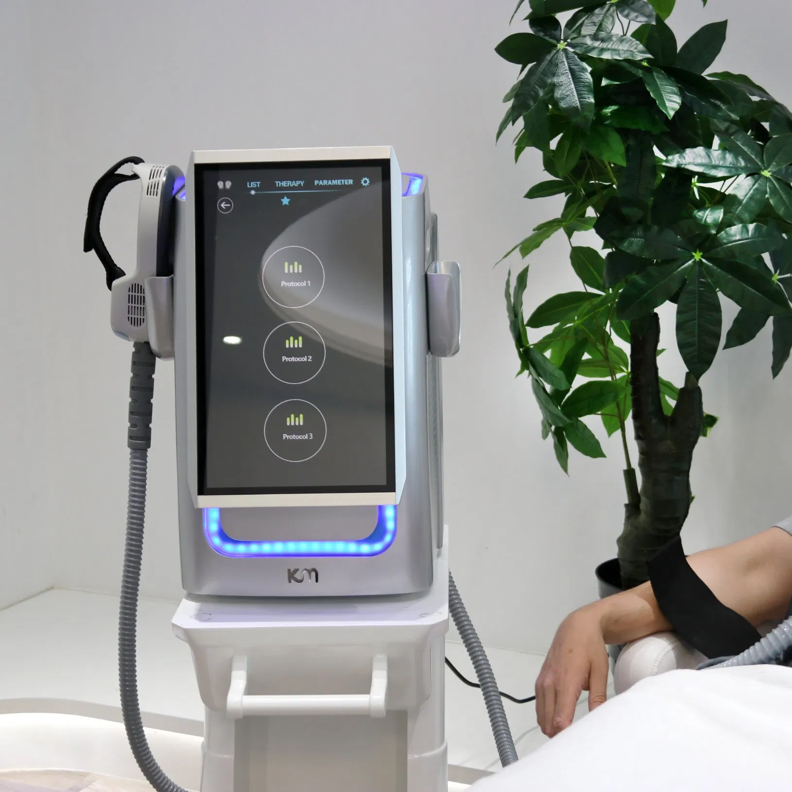 2026 Newest 15 Tesla 4 Handles EMS Body Sculpting Machine for Muscle Building and Fat Removal