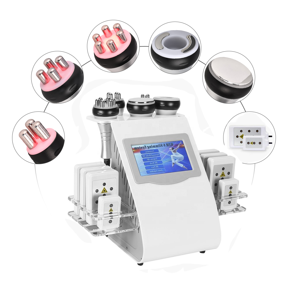 Small Size 6 in 1 Kim 8 Ultrasonic 40k Cavitation Slimming Machine 6-1 Lipolaser