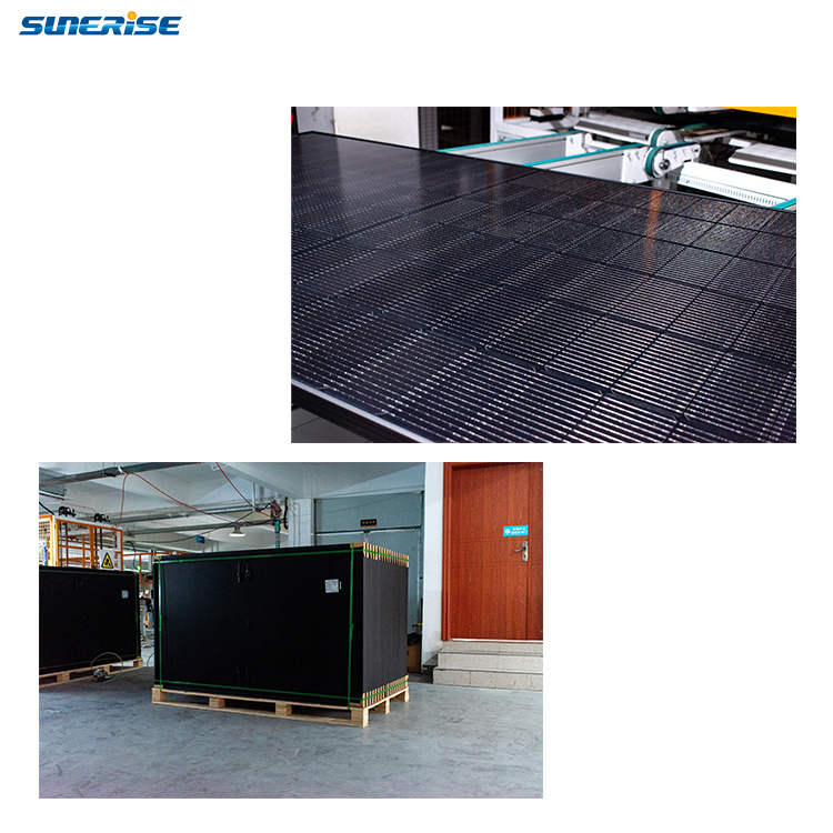 SUNERISE N-Type for PV Module Solar Photovoltaic Panels 480W-500W 182mm Mono Facial All Black Solar Panels