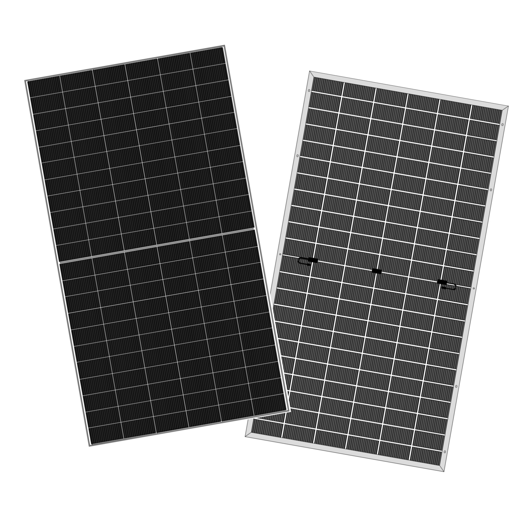 Utility-Scale 650W-660W N-Type PERC Double Glass Solar Panel Silver Frame 20.93-21.25% Efficiency 210mm Cell Size for Large
