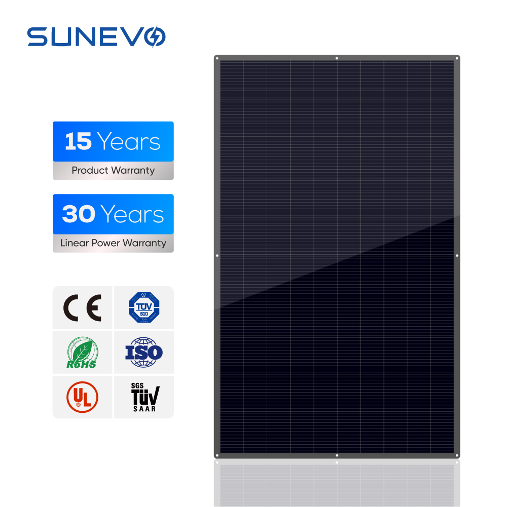 SunEvo Monocrystalline Flexible Solar Panels 100W 200W 300W 400W 500W 550W 12V Battery Charging Waterproof 30 Years Warranty