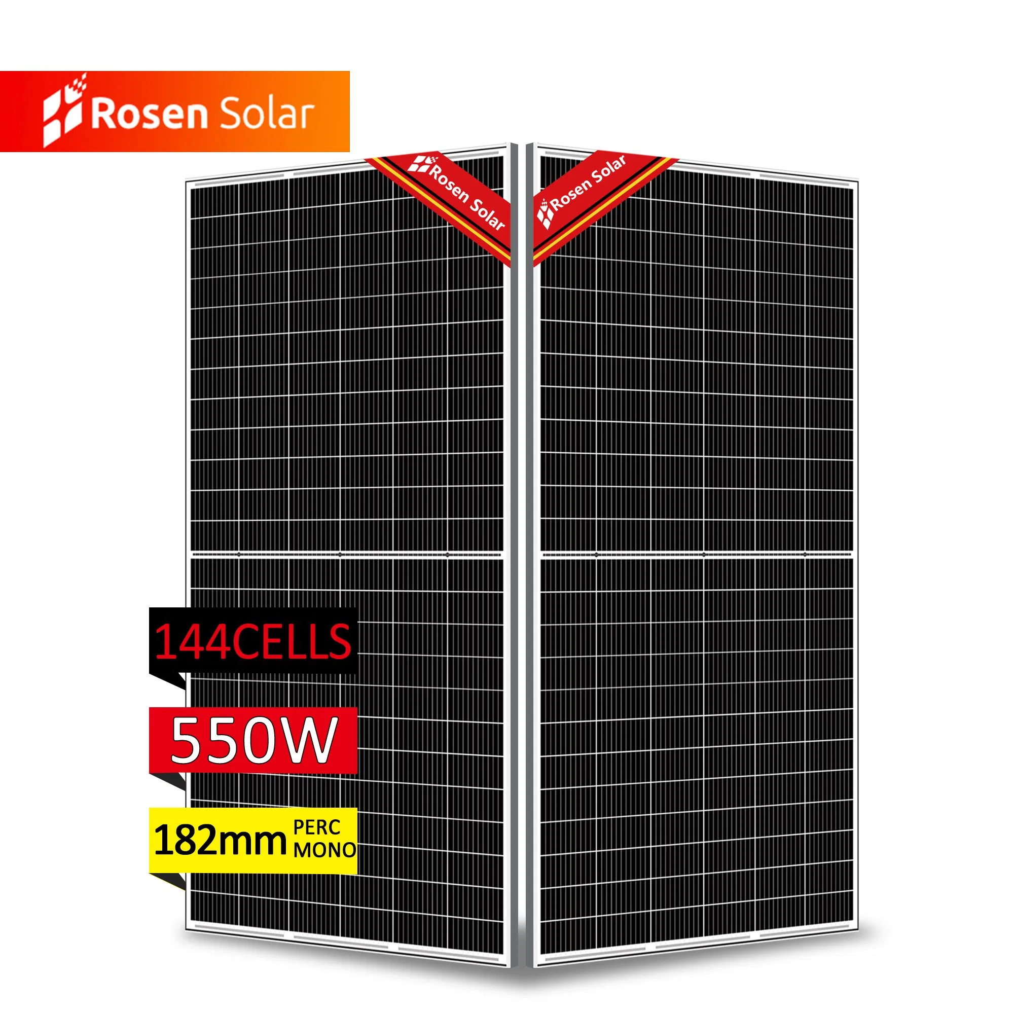Top Quality Rosen A Grade Solar Cell Solar Panel Half Cell Solar Panel Mono Perc 540W 550W 550watt Solar Panel