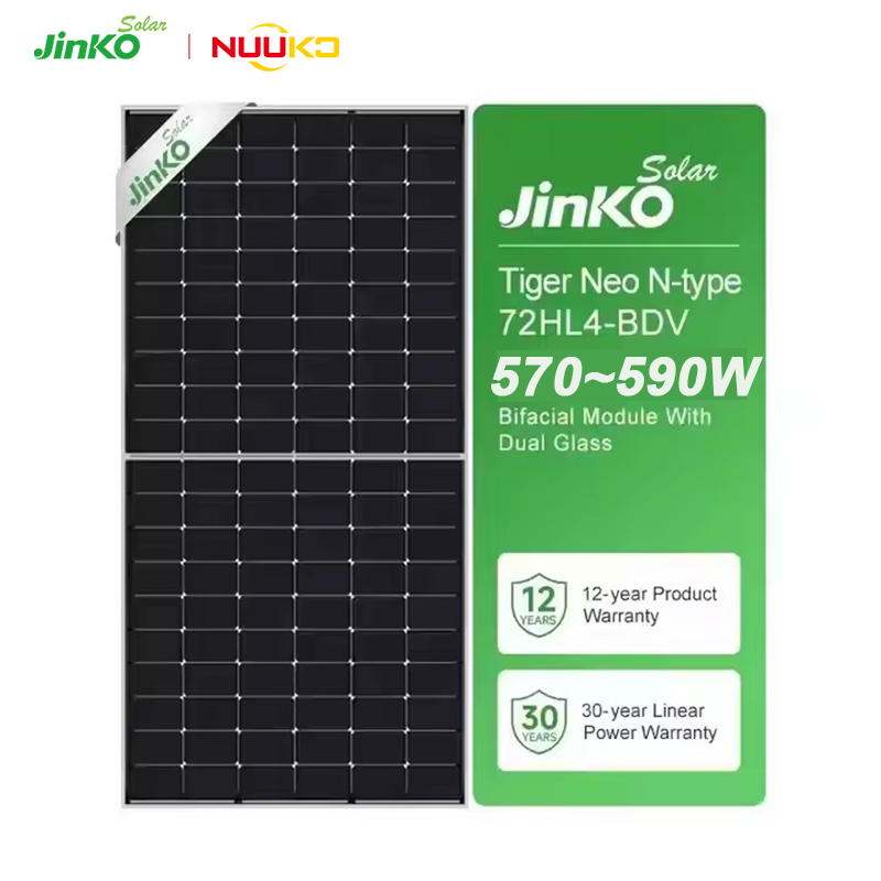 Jinko Tiger Neo N Type JKM585N-72HL4-BDV Bifacial 570W 575W 580W 585W Bifacial Solar Panel New Arrival in China