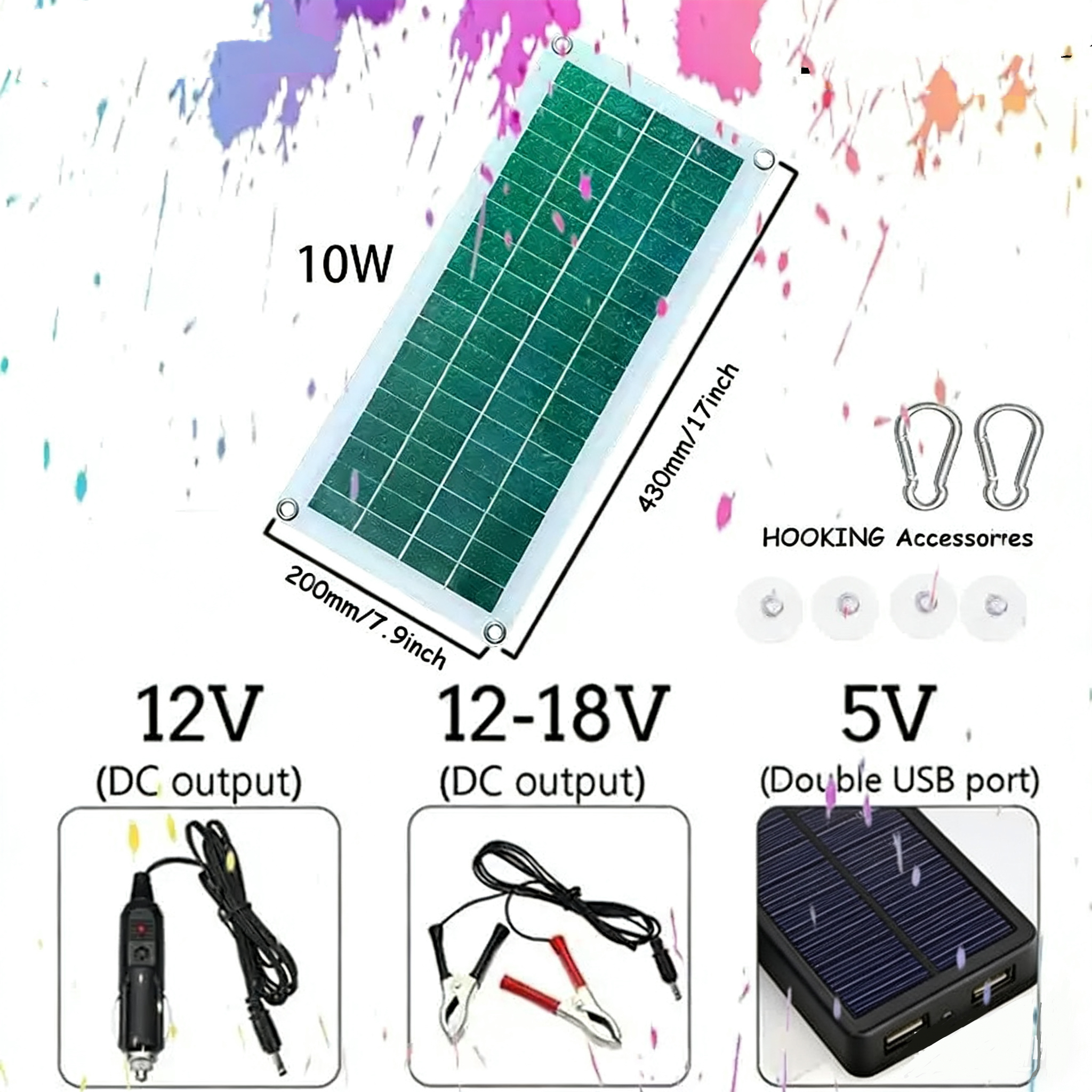 New Arrival Colorful Flexible 10W Monocrystalline Solar PV Panel Solar Energy Solar Panel