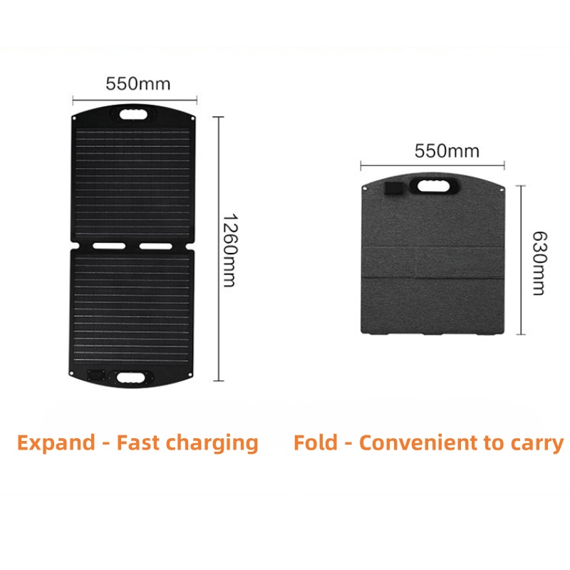 Mini Slim Portable 100W Foldable solar charging panel for Camping