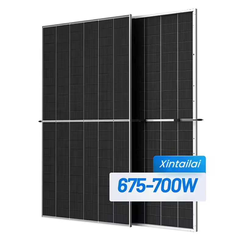 590w 600w 650w 750w n Type Bifacial Hjt Commercial Solar Panel