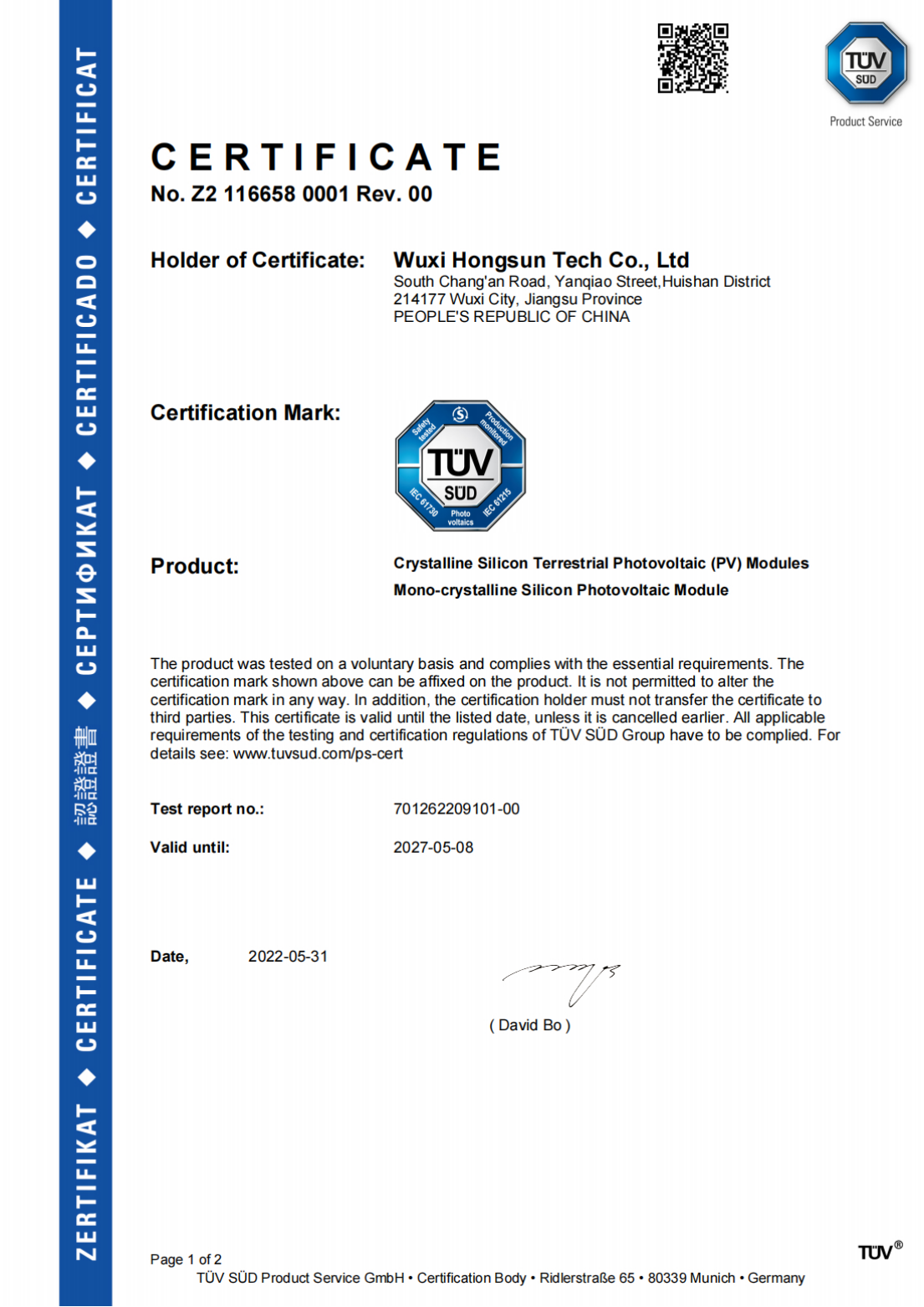 Certificate 2