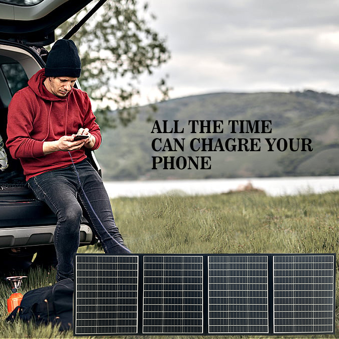Potential New Energy Portable 180W Foldable Solar Charging Panel Flexible Photovoltaic Panel for Outdoor Use