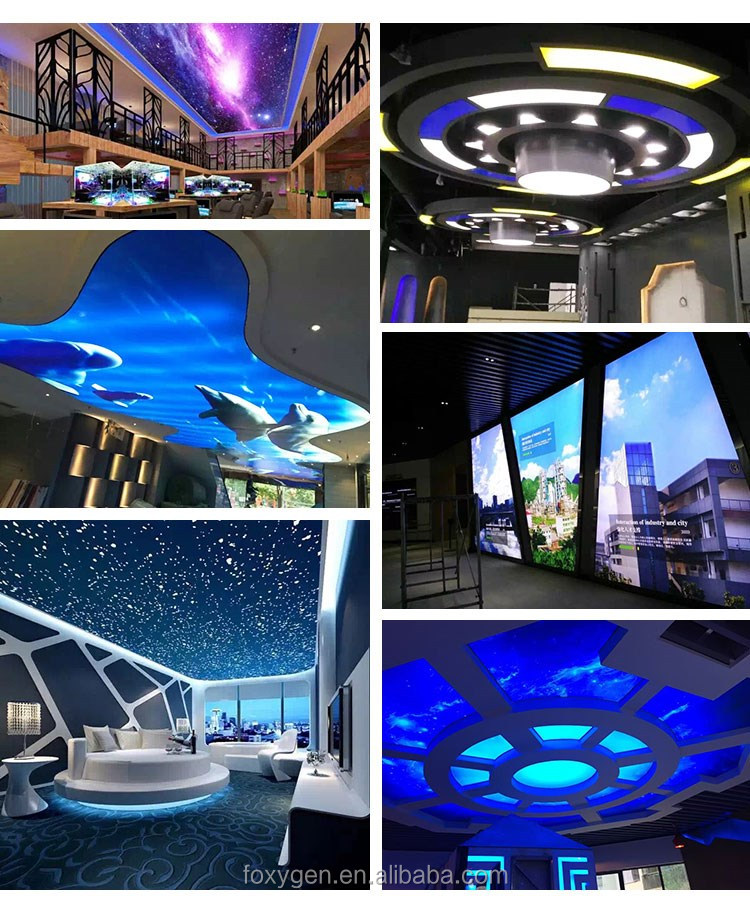 Stretch ceiling film application usage
