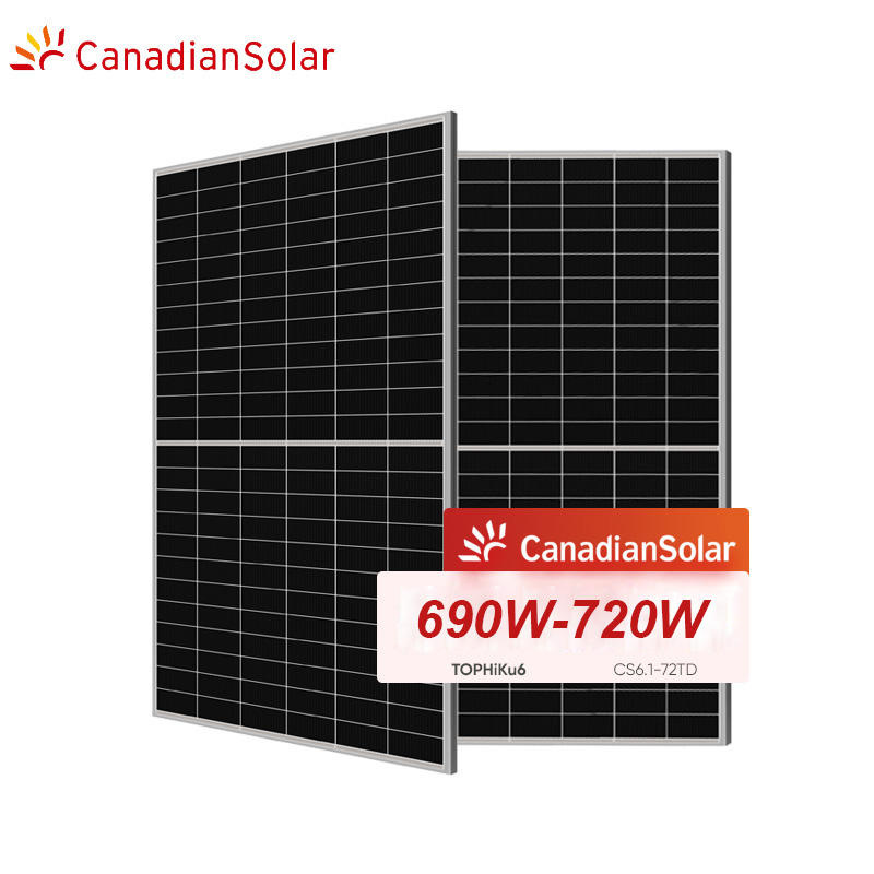 Cana-dian TOPBiHiKu7 CS7N-690-720TB-AG N-type ToPcon Commercial Bifacial Dual Glass Monocrystalline 690W 700W 720W Solar Panels