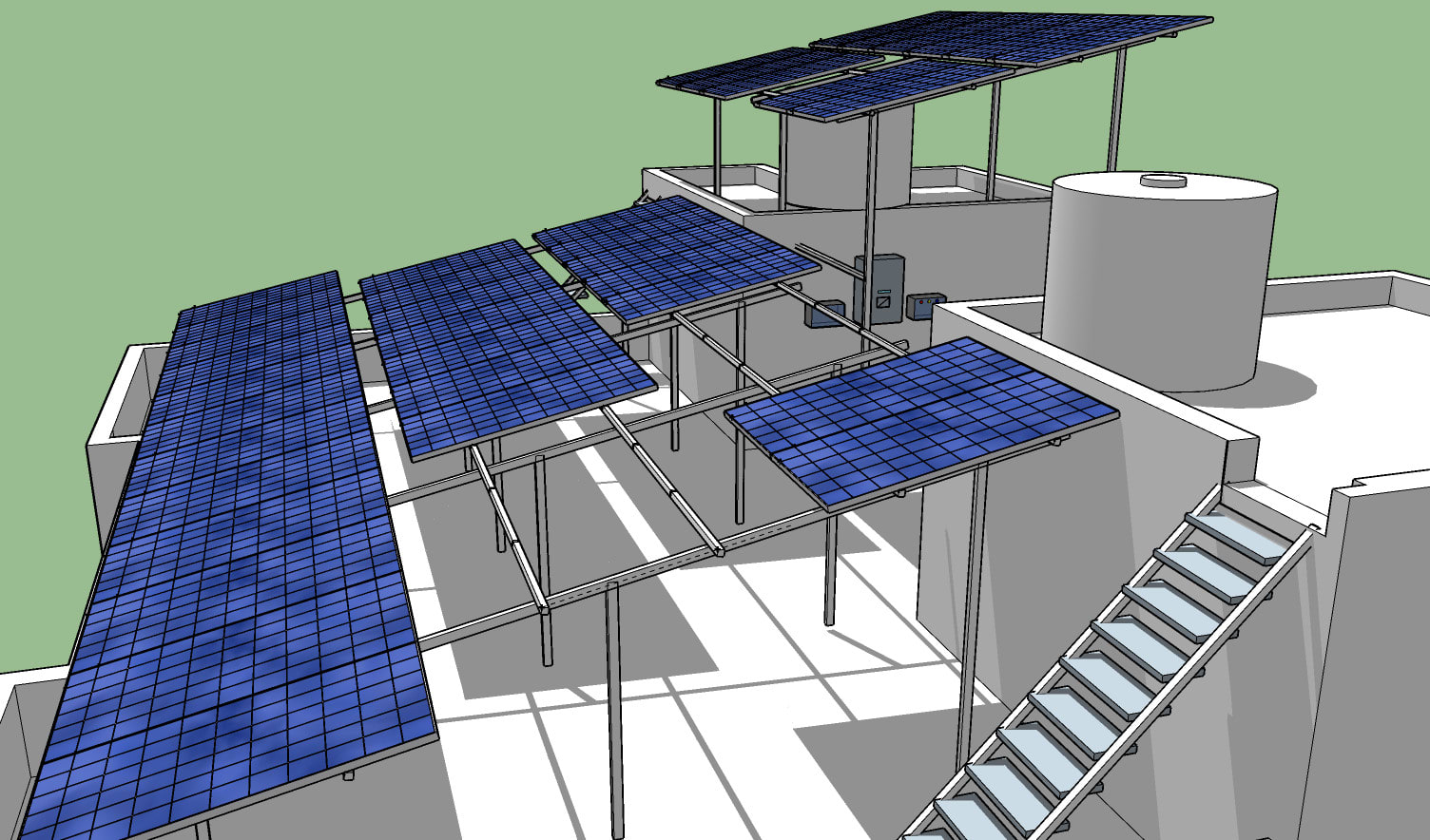 Off Grid Solar Energy Connection Flow