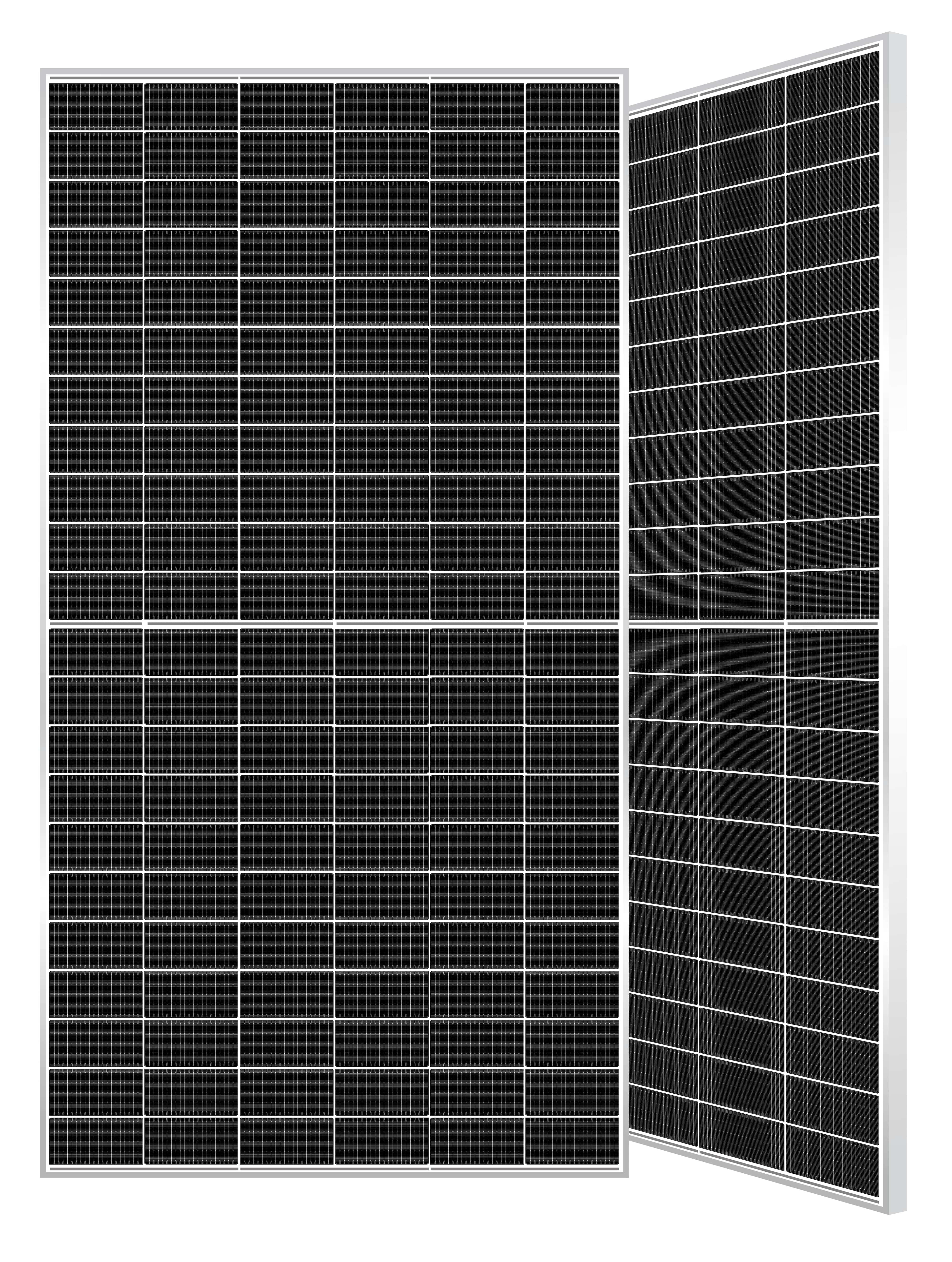 AE Solar 720W BIFACIAL Double Glass - N-TYPE HJT Solar Module 132 Half-Cut Cells | 210mm Silver Frame Tier1 Solar Panel