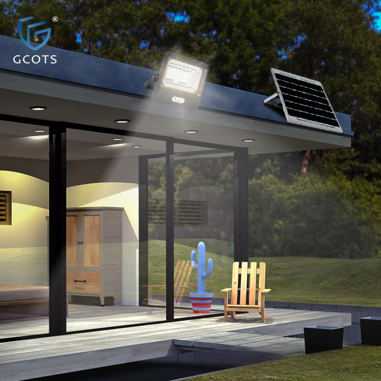 GCOTS High Brightness IP65 Waterproof Solar Panel LED Flood Light Lamp 50W 100W 200W 300W 400W 500W 600W Solar Flood Light