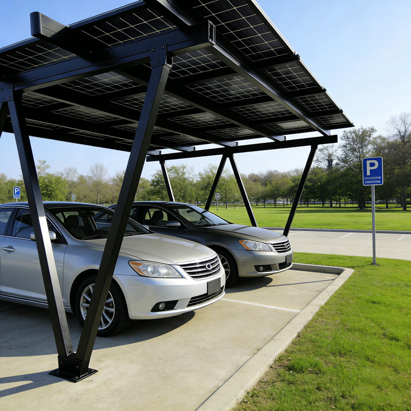 Easy Install Ground 10kw Waterproof Solar Panels Carport System Aluminum Pv Parking Structure Solar Modern Solar Car Parking