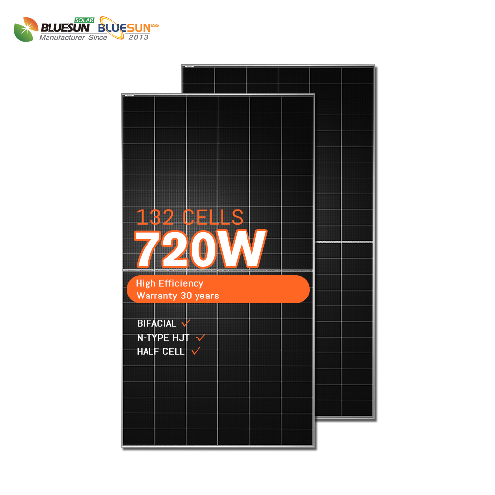 30 Years Warranty Home Solar Panel 550W 700W 750W Topcon Bifacial Black Solar Panel Roof Home Use Solar Panels