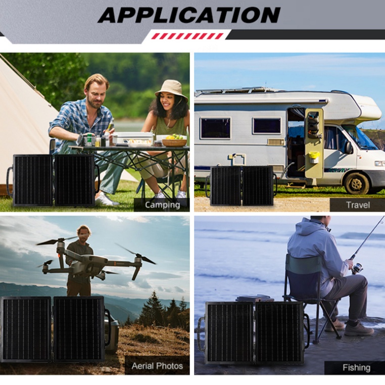 Portable Design Wholesale Foldable 15W 30W 45W 60W 75W 90W Solar Station Charge Outdoor Home Solar Panels