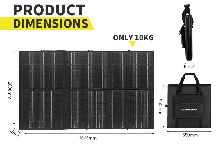 Portable Mono 300W Folding Solar Panel Foldable Solar Blanket RV Camping Solar Panel