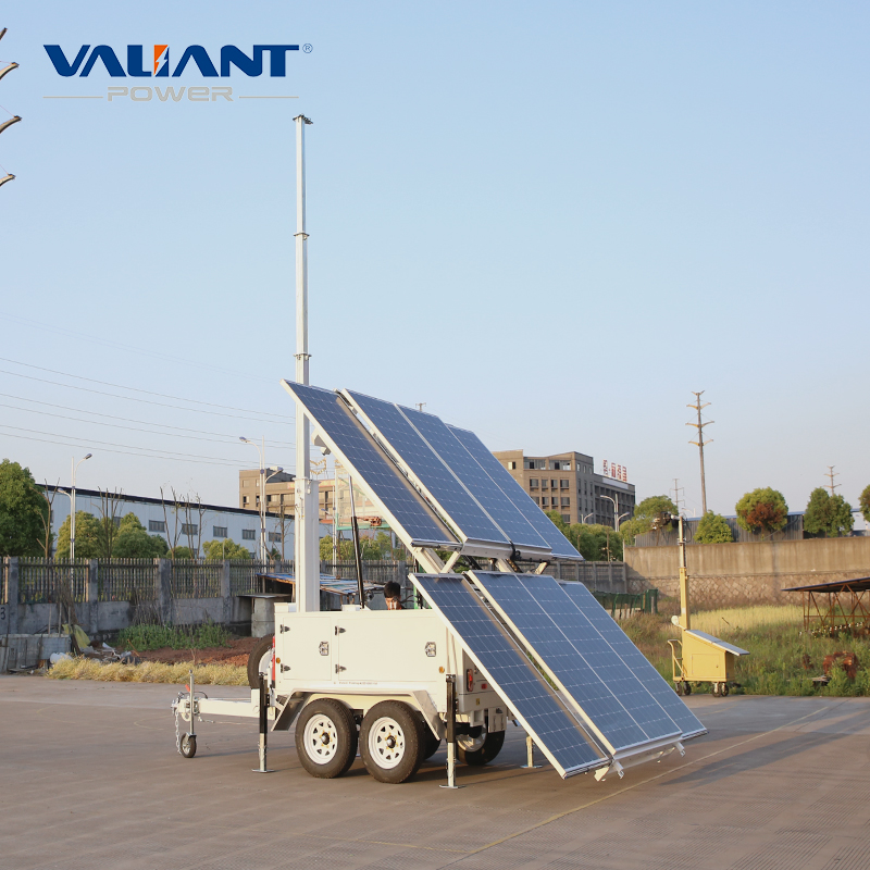 4KW 5KW Mobile Solar Power Bank High Mast Solar Powered Trailer Solar Generator