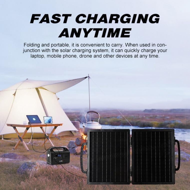 Portable Design Wholesale Foldable 15W 30W 45W 60W 75W 90W Solar Station Charge Outdoor Home Solar Panels