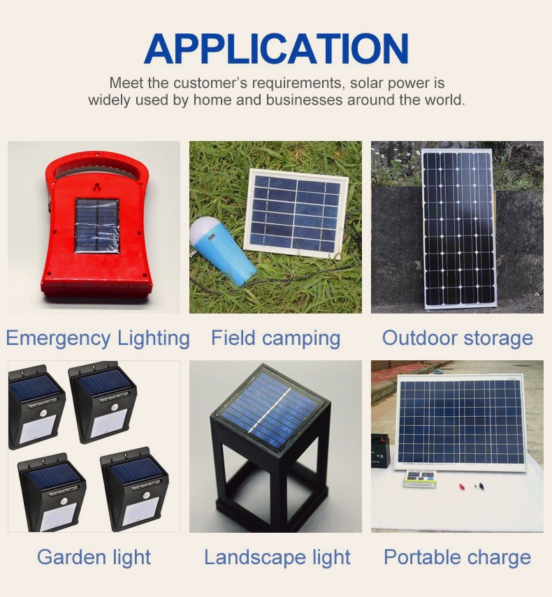 Custom Design Size Etfe Monocrystalline Solar Panels Mono 5.5w 5w 18 Volt Portable Pet Laminated Small Solar Panel for Home Use