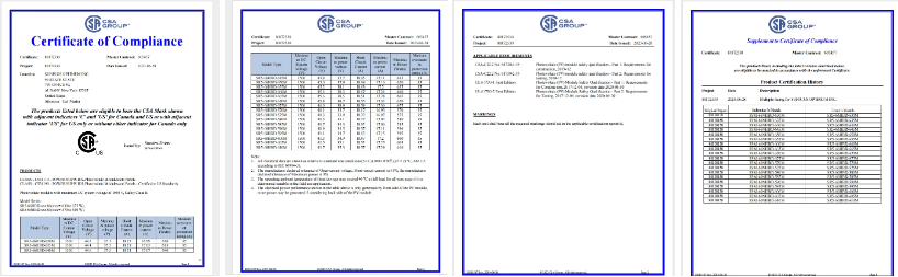 Product quality certifications