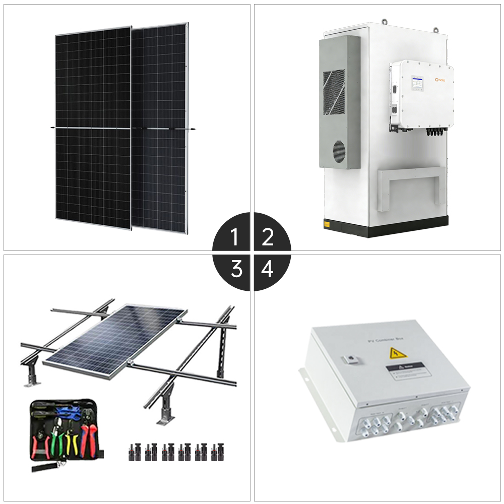 Wingosolar 80KW Hybrid Offgrid Ongrid Solar System With Inverter Battery for C&amp;I Using