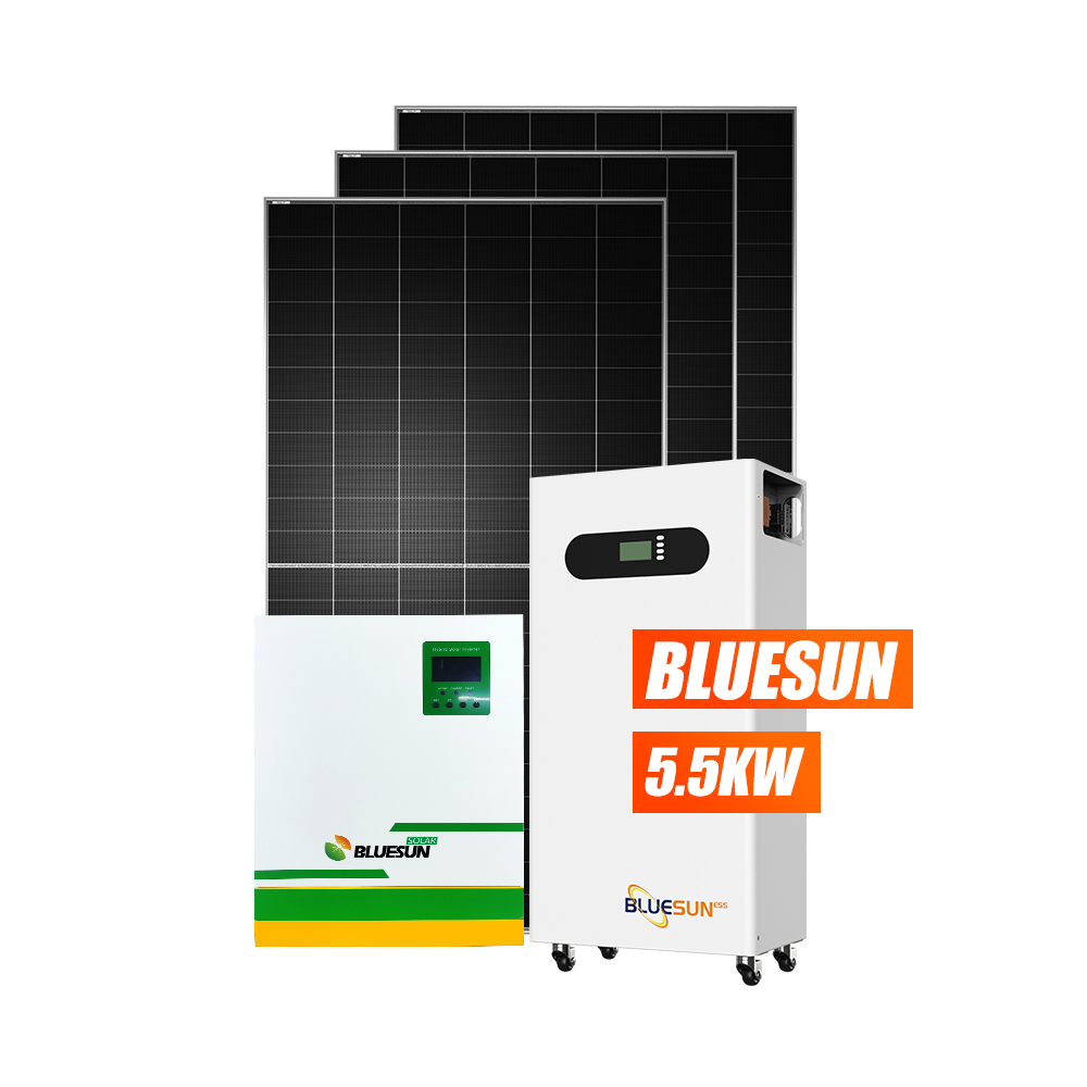 5.5kw Solar Panel Power off Grid Single Phase Solar Inverter System 48v Lithium Battery Pack Customized Battery Capacity