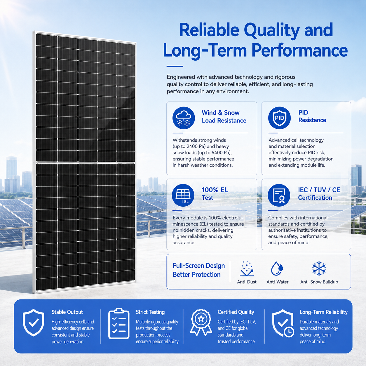 420w 450w 500w 620w 720w Mono Perc Solar Pnaels 48v Panels Solares 630 Watts Panel Solar 600 Watts De 630 Wattios Bifacial