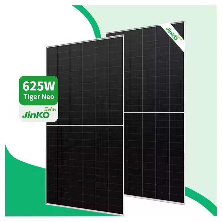 For Tiger Neo N-Type 66hl4m-Bdv 600-625w Bifacial Double Glass Mono Solar Panel Half Cell TUV for Roof Mount PV Module