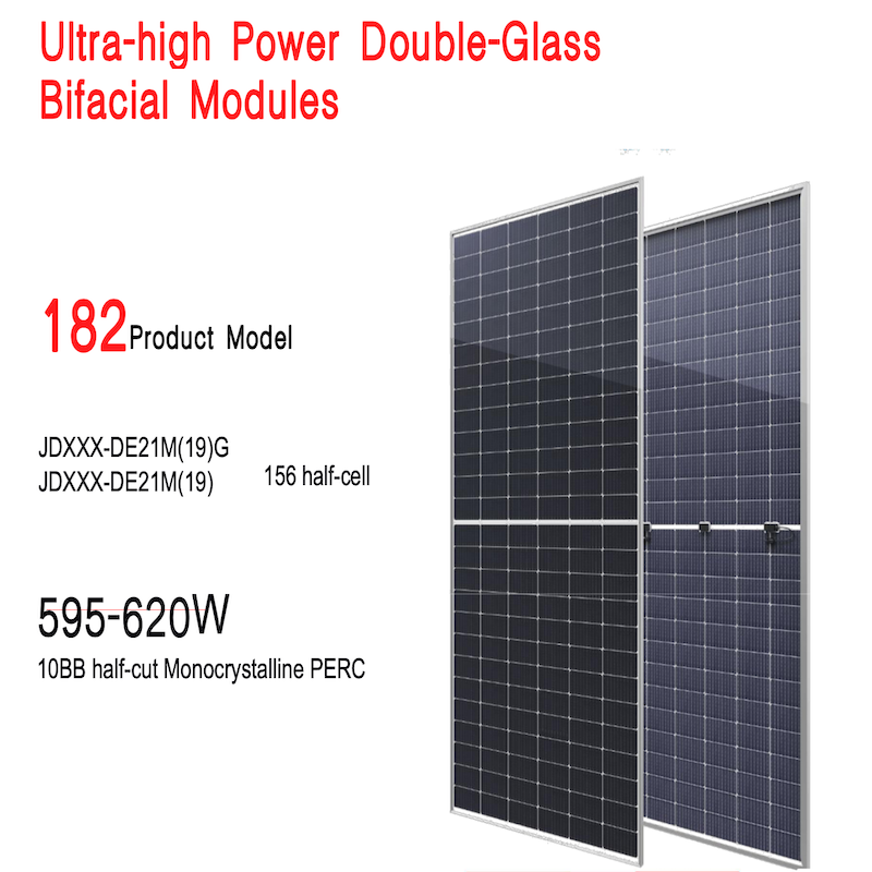 Solar Panel Bifacial N-Type 620 Watt 610 Watt 600 Watt Solar Panel Half Cut Bifacial Photovoltaic Modules Solar Panels