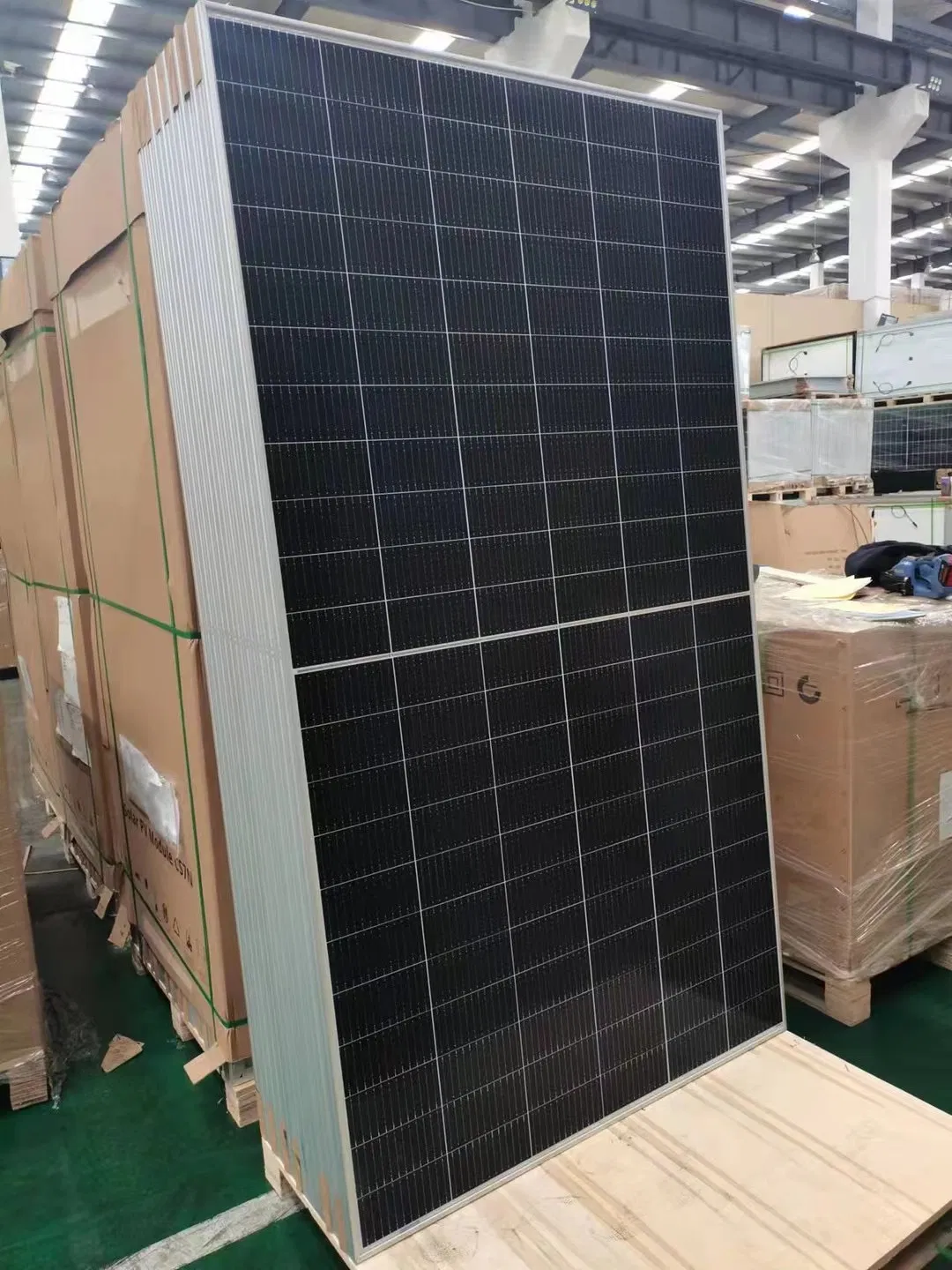 2384*1303*35mm Jingsun Carton Box Polycrystalline Solar Panel Mono Half-Cell with ISO