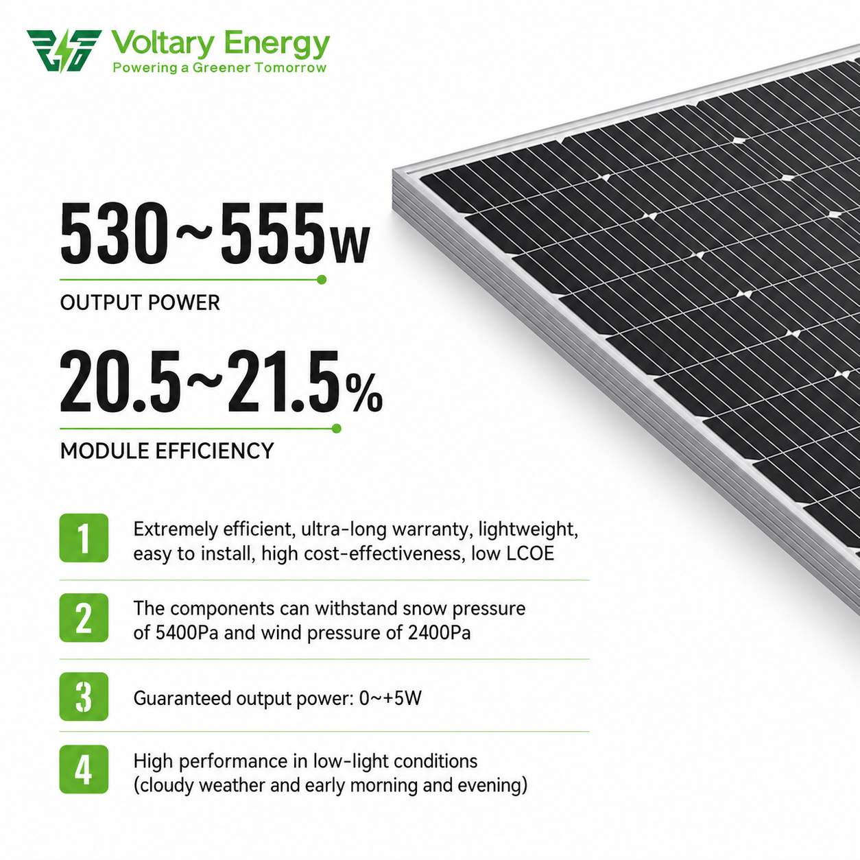 Hot Selling HJT N-Type 580W 200W 300W 500Watt 550W PV Panels 23% Efficiency Best Solar Panels for Home Energy Storage Systems