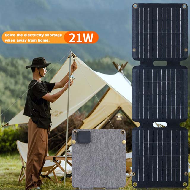 EU Hot Selling 21W 30W 60W Foldable Flexible Waterproof Solar Panels Portable Energy Storage Solar Panel