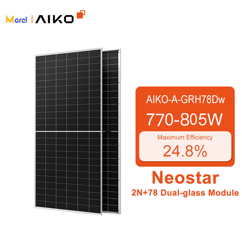 AIKO-A770-805-GRH78Dw Solar Panel Double Glass 770W 780W 800W 805W ABC Technology Photovoltaic Module