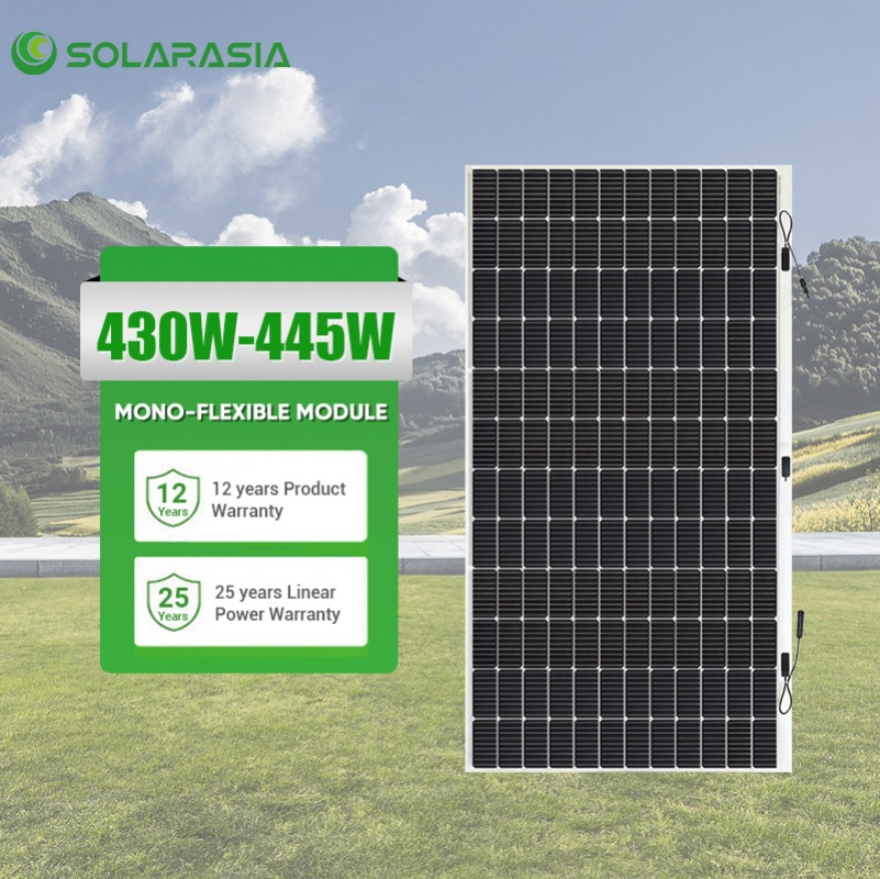 Flexible PV Solar Panel Sunman Solar Panel 430W Monocrystalline Durable Half Cell PV Module for Home Balcony RV or off Grid Use