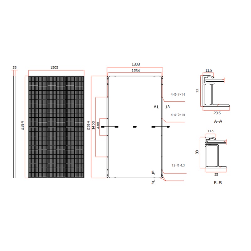 Solar Panel Back View