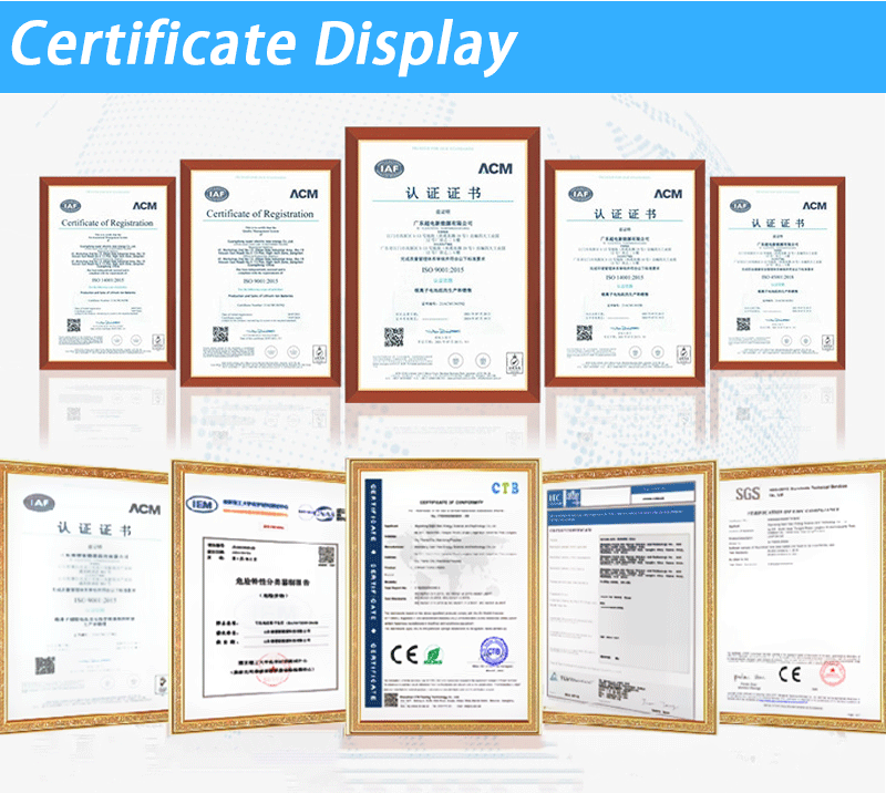Stackable Battery Certification Diagram