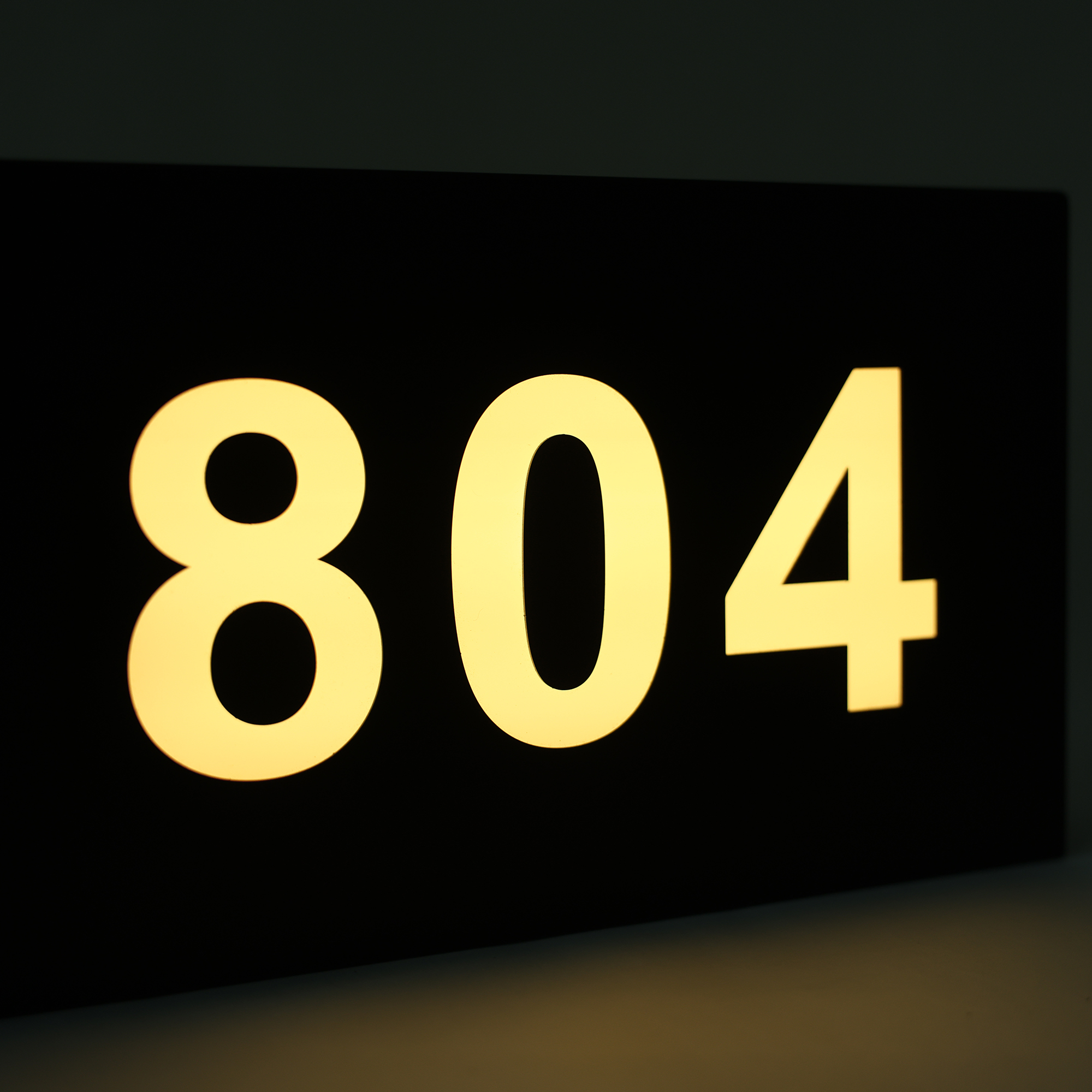 Custom Apartments Stainless Steel House Number With Solar Led Lights For Hostels Hotel Dormitory
