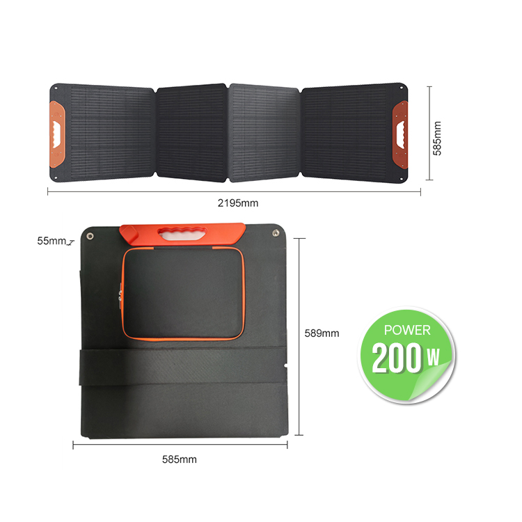 High Conversion Long Service Life 200W Foldable Solar Panel Portable Solar Panel for Portable Power Station