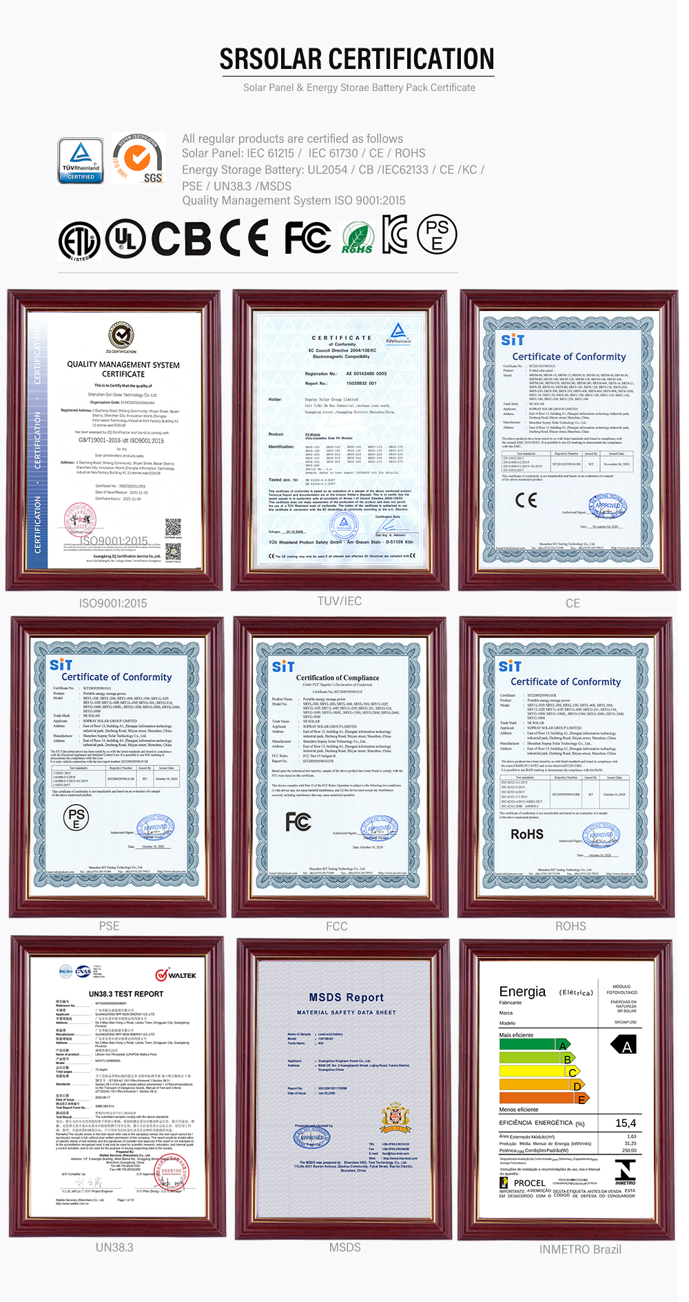 Quality Certifications
