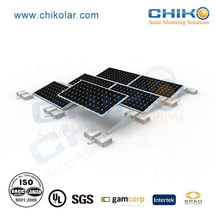 Best Ballasted Solution for Flat Roof Mounting Polycrystalline and Monocrystalline Silicon Solar Panels for Home Use