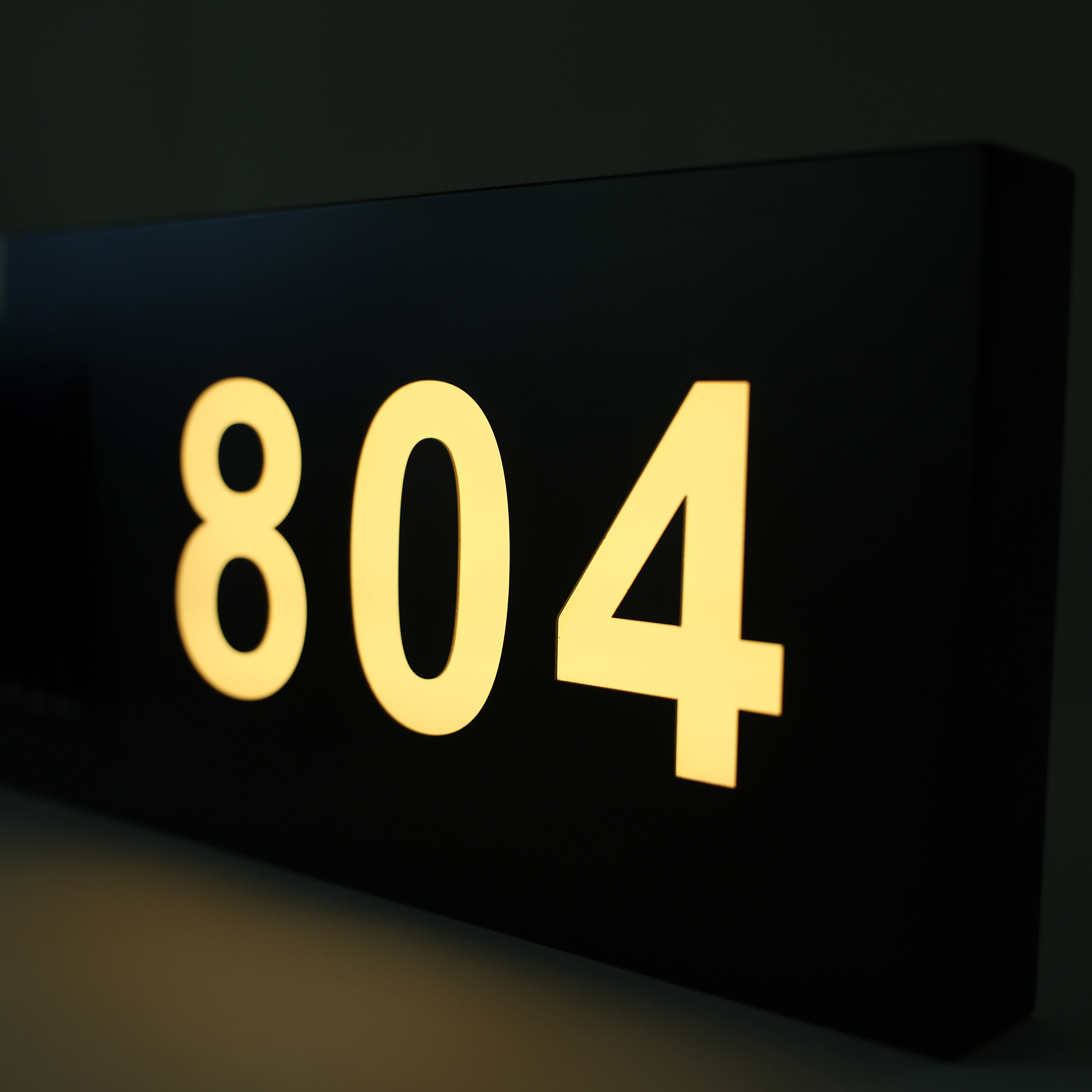 Custom Apartments Stainless Steel House Number With Solar Led Lights For Hostels Hotel Dormitory