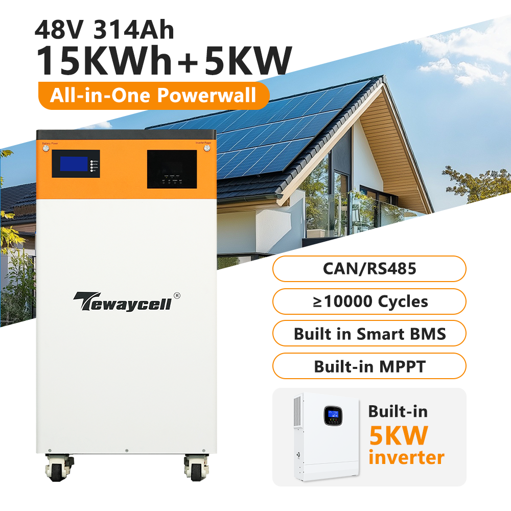USA Warehouse Off Grid Solar Energy System 5KW 6KW 10KWH 16KWH Energy Storage System Lithium Battery Battery Pack Solar Inverter