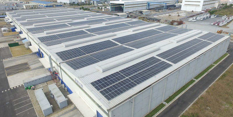Rooftop Commercial Solar Panel Layout