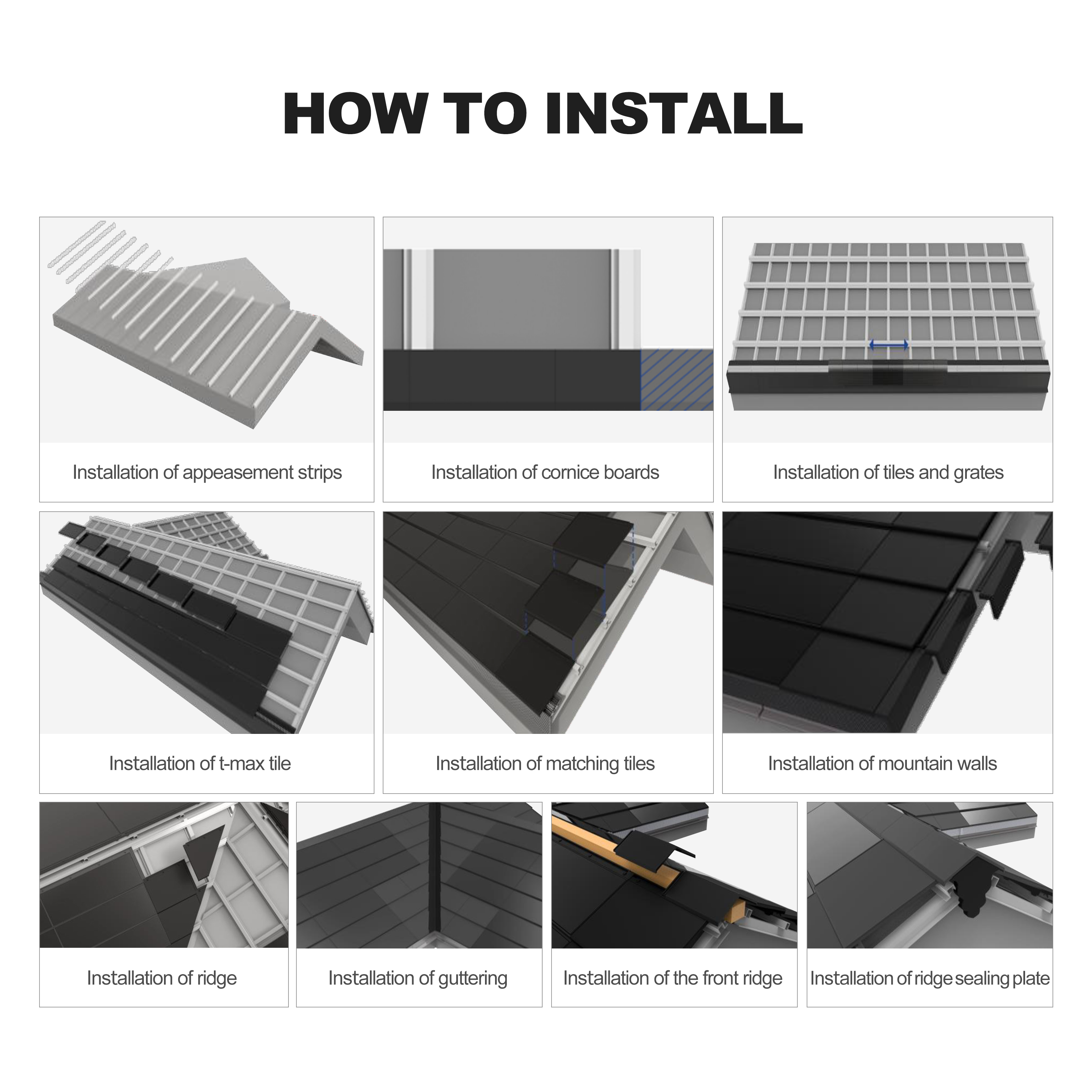Top Quality Bipv Solar Panel Glass Facade for Building Solar Roof Tiles Photovoltaic Solar Roof Tile Bipv for Building