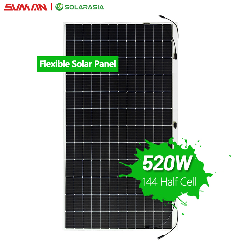 Wholesale Industrial Solar Panel Flexible 430W 520W Thin Film Flexible Solar Panels OEM Monocrystalline for Roof Commercial