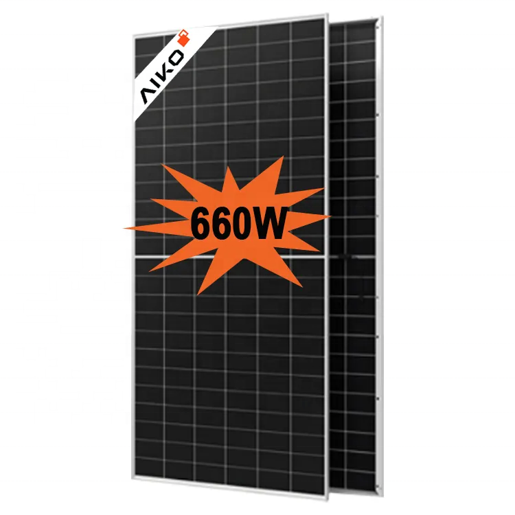 Aiko Neostar 1u+/3n+ N-Type Solar Panel 650-700w 156 Half Cells Dual Glass Bifacial Pv Module High Efficiency