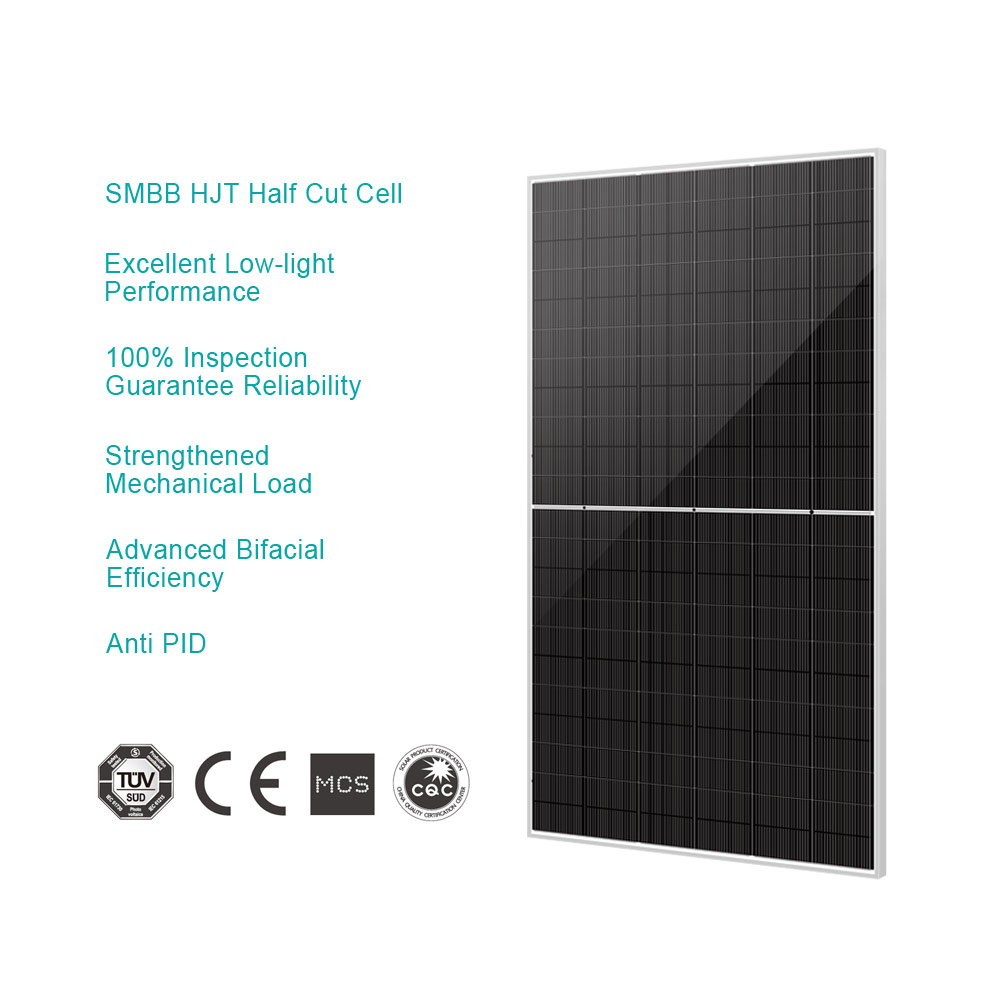 Utility-Scale JOYVOIT HJT Solar Module 700W~730W 210mm HJT Mono Half Cell Double Glass Bifacial BIPV CE TUV RoHS