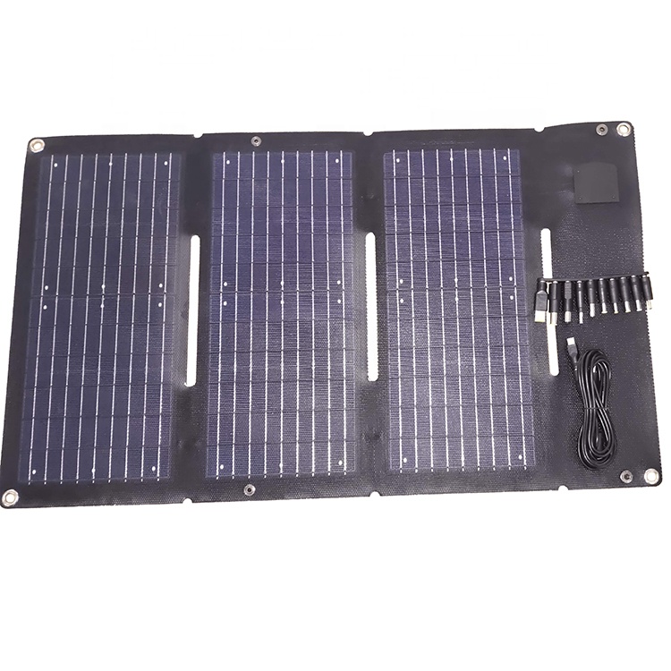 ETFE HJT Topcon Solar Panel 40w Flexible Foldable Solar Battery Charger Camping